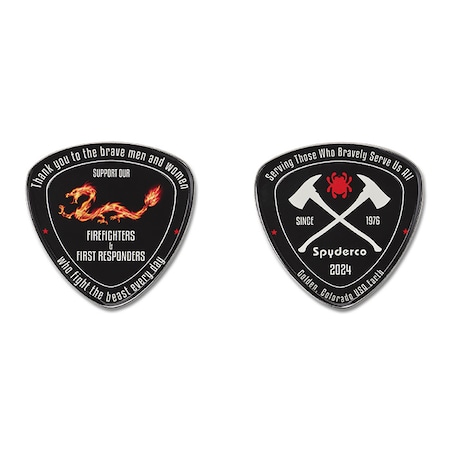 Spyderco 2024N Spyderco Fire Dragon Coin 2024  Wildland Firefighter Foundation SPY-COINFD2024